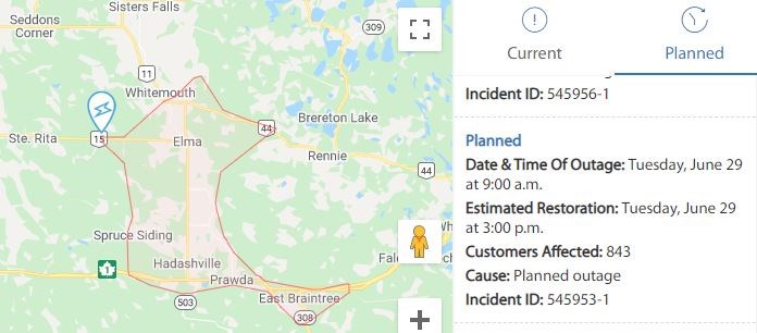 Planned Hydro Outage